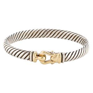 DAVID YURMAN 7mm Two-Tone Buckle Bracelet 925, 18K